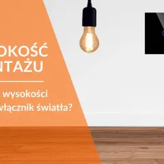 Pytanie: na jakiej wysokości włącznik światła zamontować? Miarka i znaki zapytania sugerują, że to kluczowa kwestia.