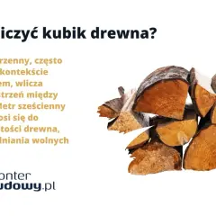 Stos drewna, gotowy do obliczenia jako kubik.