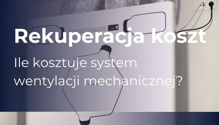 Rekuperacja koszt: ile kosztuje system wentylacji mechanicznej? Białe urządzenie z podłączonymi przewodami.