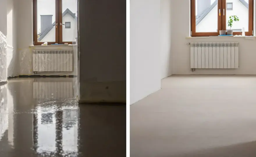 Ile schnie wylewka samopoziomująca - Kiedy kłaść płytki i panele?