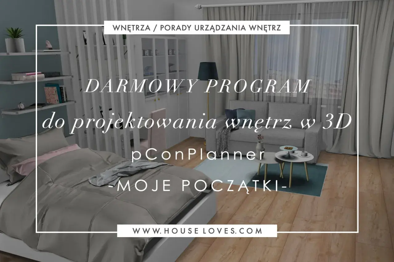 Darmowy program do projektowania wnętrz w 3D pConPlanner. Zobacz, jak łatwo stworzyć swoje wymarzone wnętrze.
