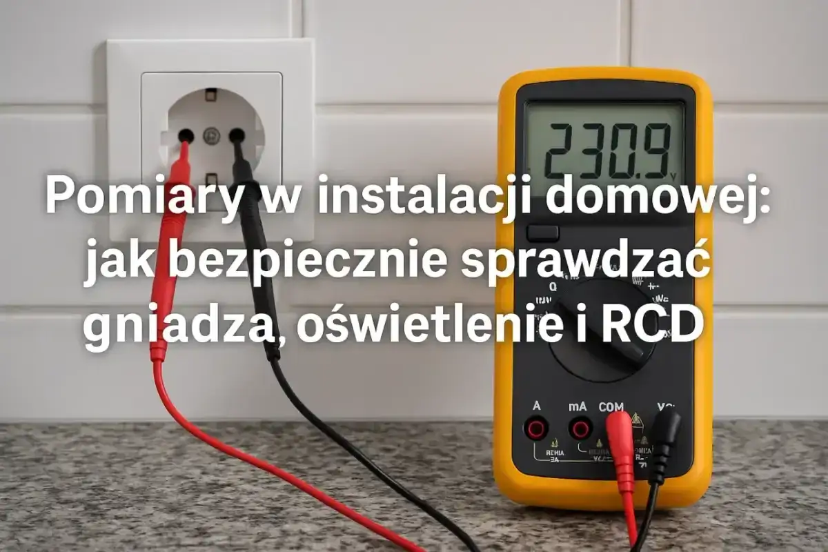 Multimetr pokazuje 230.9V, mierząc napięcie w gniazdku. Sprawdzanie instalacji domowej wymaga ostrożności.